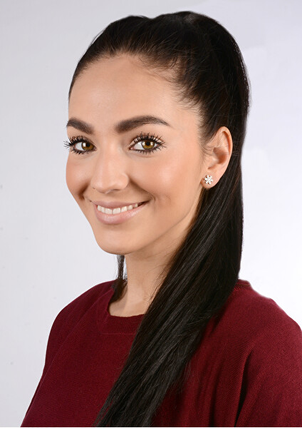 Třpytivé pozlacené náušnice Sněhová vločka KE-013