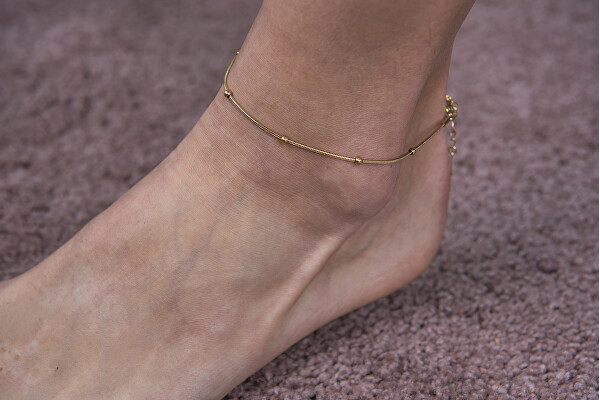 Bronzová guličková retiazka na nohu Hádok