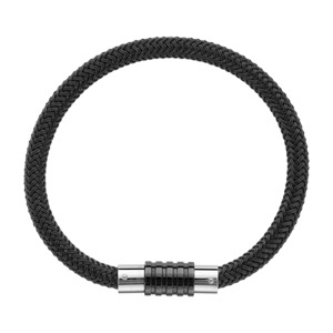 Armband mit Anhänger aus schwarzem Stahl B1211