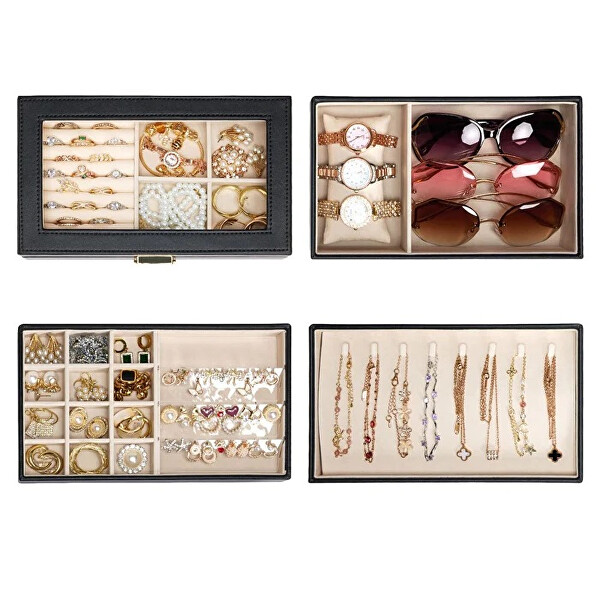 Schwarzer Schmuck-Organizer