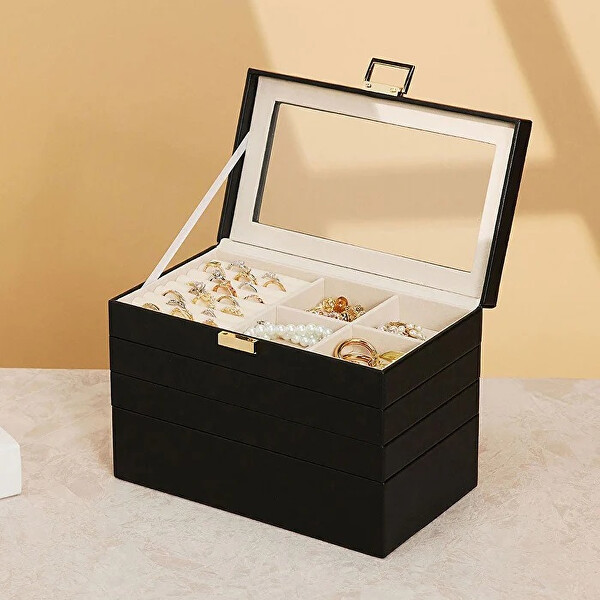 Schwarzer Schmuck-Organizer