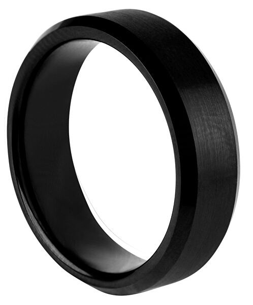Čierny oceľový prsteň