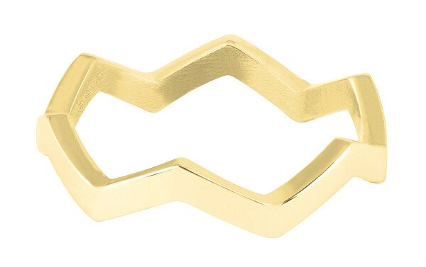 Set di anelli di design in acciaio placcato oro