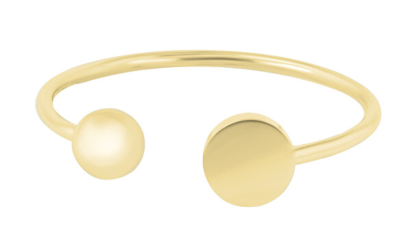 Set di anelli di design in acciaio placcato oro
