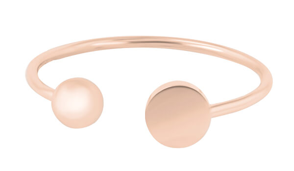 Set de inele din oțel placate cu aur roz