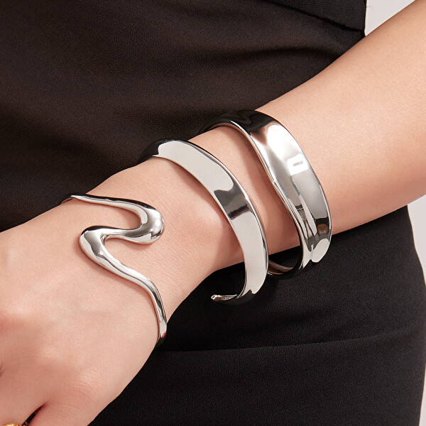 Fashion pevný náramok z ocele Silver