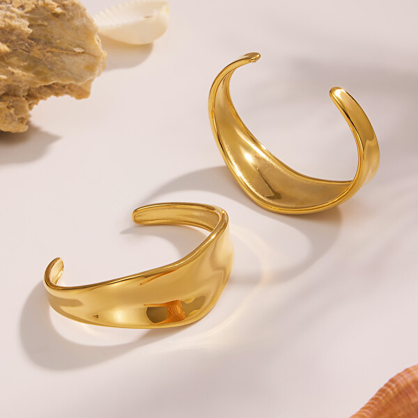 Fashion pevný náramok z pozlátenej ocele Gold