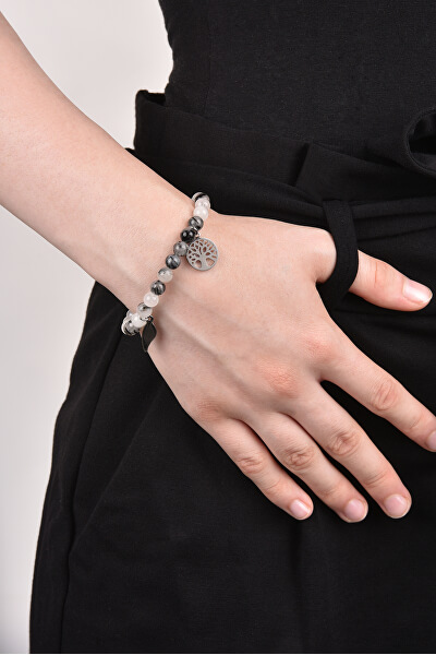 Armband aus Rutilquarz-Perlen mit schützenden Anhängern