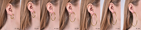 Originali orecchini a cerchio placcati oro