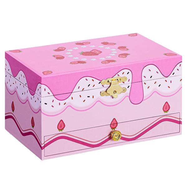 Růžová dětská hrací šperkovnice Balerína