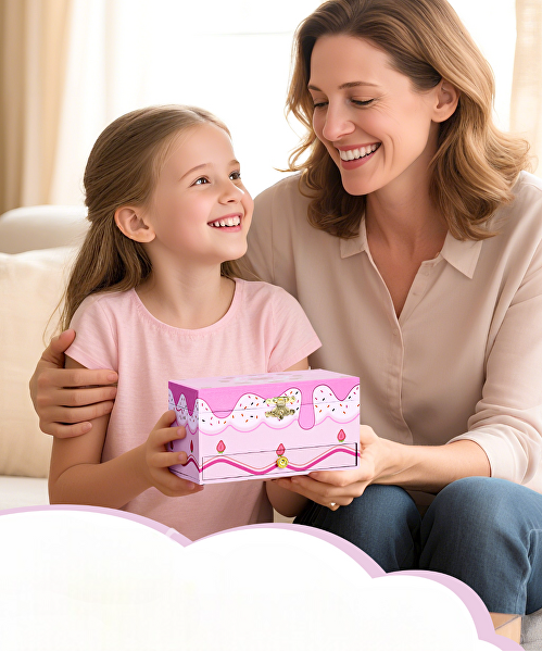 Růžová dětská hrací šperkovnice Balerína