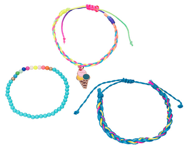 Set di braccialetti colorati per ragazze Gelato (3 pezzi)