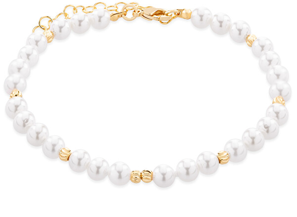 Elegantes Armband mit synthetischen Perlen VSB0179G