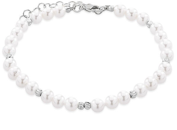 Elegantní náramek se syntetickými perlami VSB0179S