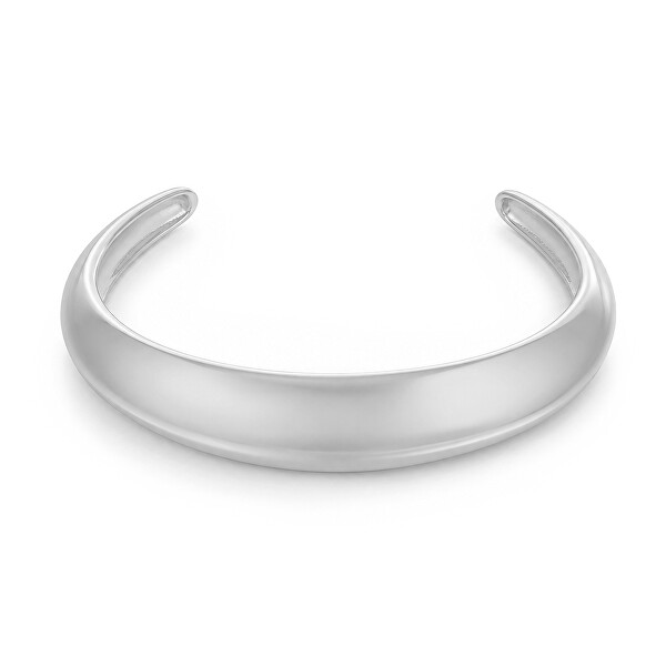 Elegantní pevný náramek z oceli Silver