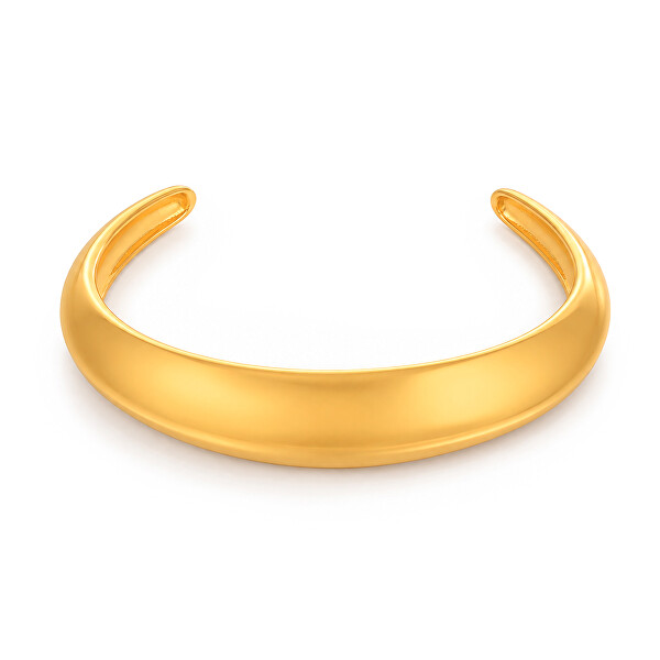 Elegantní pevný náramek z pozlacené oceli Gold