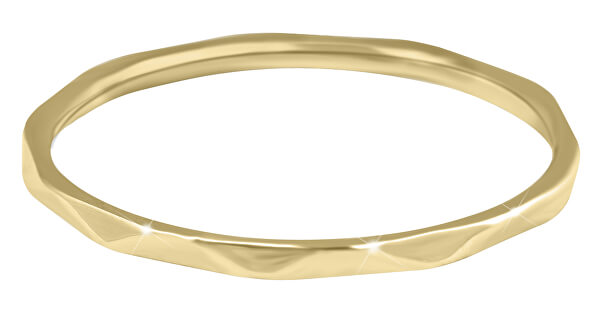 Minimalistický pozlátený prsteň s jemným dizajnom Gold