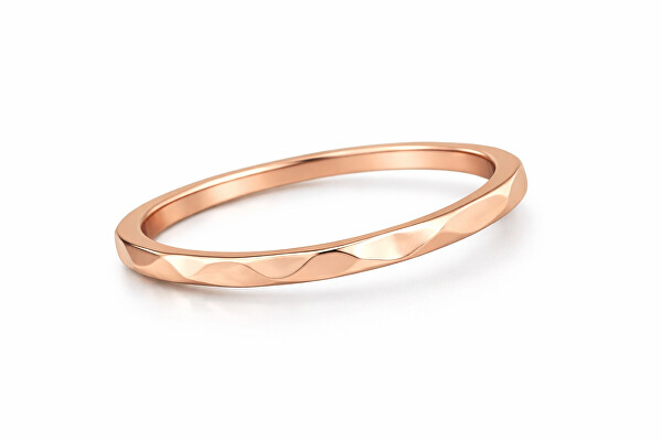 Minimalistický pozlátený prsteň s jemným dizajnom Rose zlaté