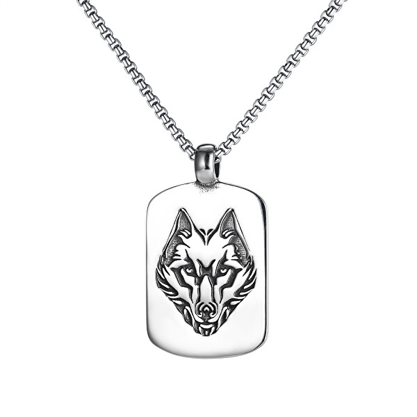 Moderna collana in acciaio Wolf VGX1824