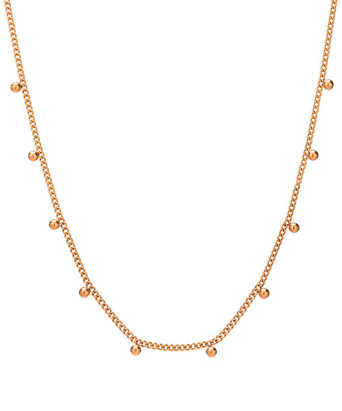 Modische Bronzekette mit Perlen