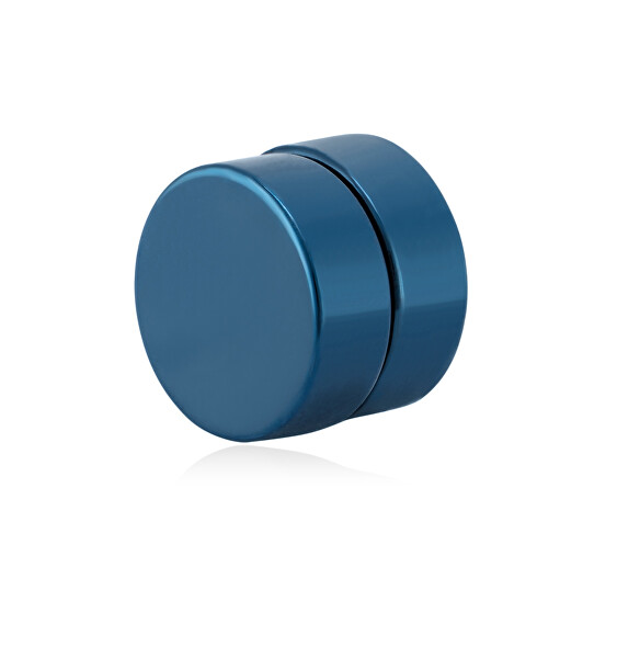 Modrá magnetická single náušnice 2v1 (pecka, mini brož) VSE6018BL-PET