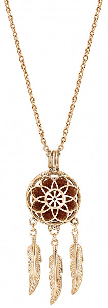 Multifunkční pozlacený náhrdelník Lapač snů s vyměnitelným středem Aroma 132462J