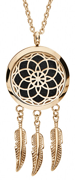Multifunkční pozlacený náhrdelník Lapač snů s vyměnitelným středem Aroma 132471J