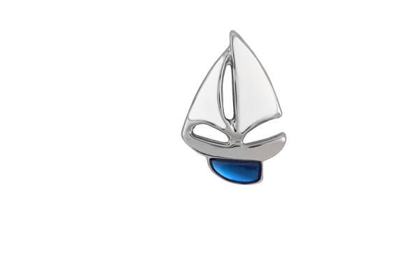 Zeitlose Brosche mit Segelboot-Design KS-194