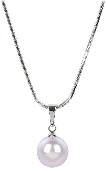 Půvabný náhrdelník s perličkou Pearl Lavender
