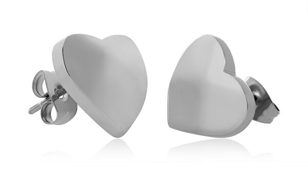 Splendidi orecchini a cuore in acciaio VAAXF256S