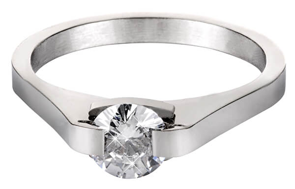 SLEVA - Ocelový prsten s krystalem KRS-088