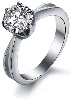 Ocelový prsten s krystalem KRS-174