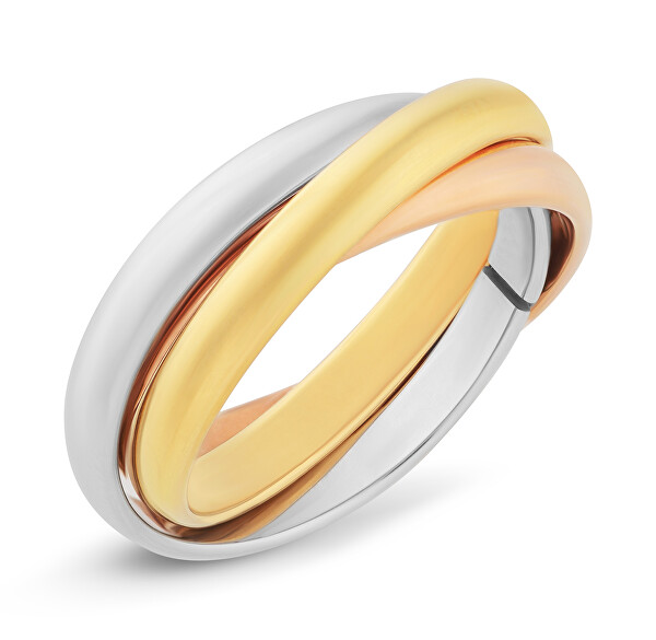 Ocelový tricolor prsten KRS-247