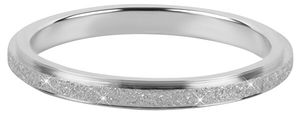 Ocelový třpytivý prsten KR-01 Silver