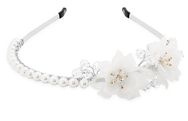 Perlenstirnband mit Blumen