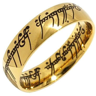 Der vergoldete Ring der Macht aus Der Herr der Ringe