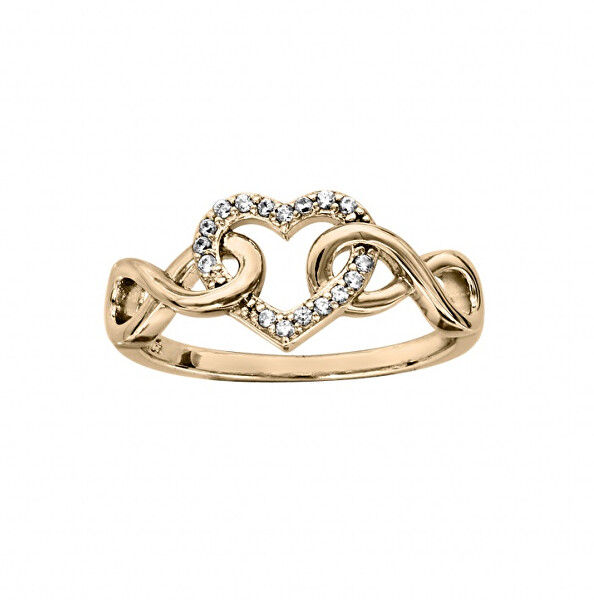 Romantico anello placcato oro con zirconi PO/SR03861A