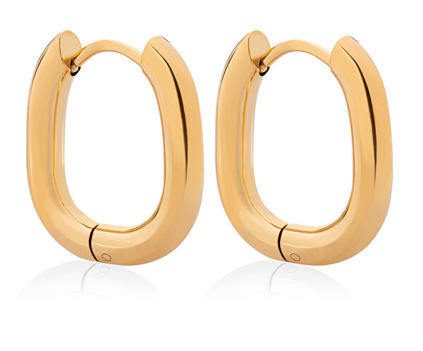 Schicke vergoldete ovale Ohrringe VBE0147G