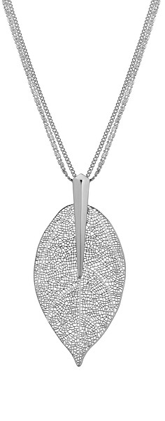 Silber Halskette mit einem Lorbeerblatt Laurel