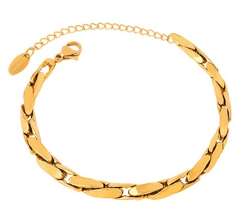 Bracciale massiccio placcato in oro da donna VAAXP1771G