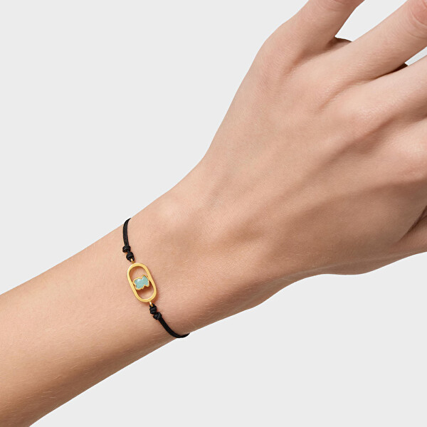 Černý nylonový náramek s amazonitem Camille 1004561200