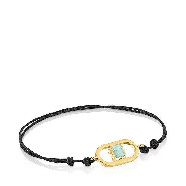 Černý nylonový náramek s amazonitem Camille 1004561200