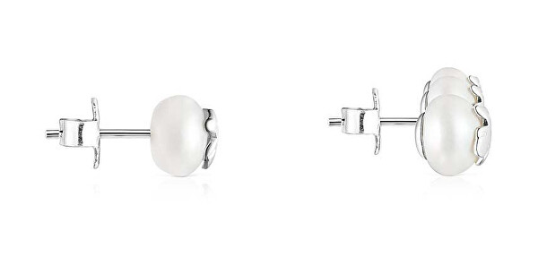Elegantní asymetrické náušnice s perlami Icon Pearl 1003333100