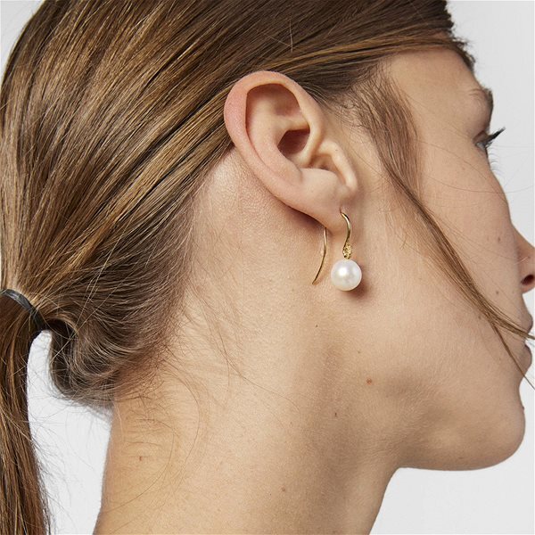 Eleganti orecchini placcati oro con perle Gloss 111233550