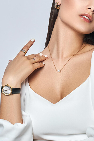 Elegantní pozlacený náhrdelník s perlou Gloss 111232560