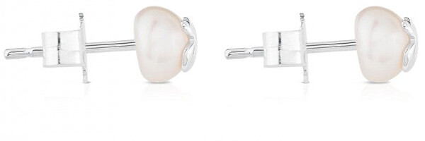 Winzige Ohrringe aus echten Perlen mit Teddybär 911143500