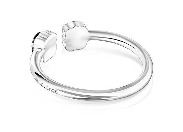 Otevřený stříbrný prsten s onyxy 1001943413
