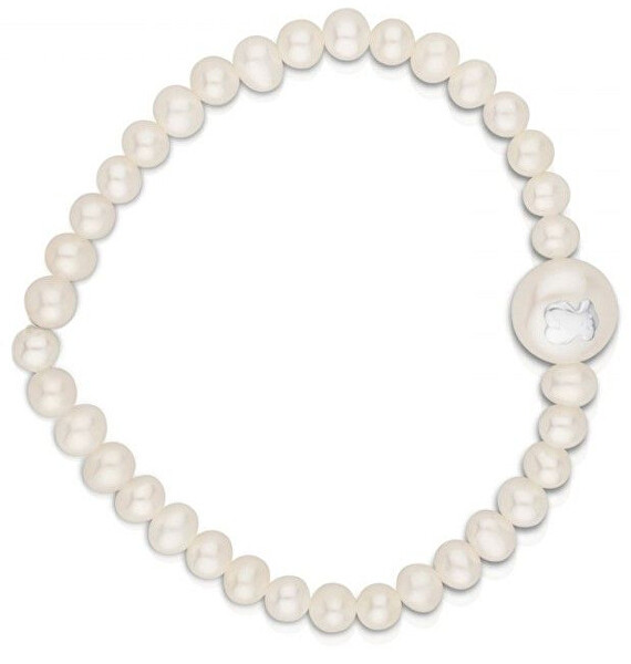Brățară din perle cu ursuleț Pearl 517091520