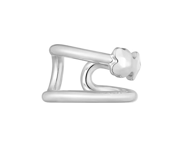Dvojitá stříbrná single záušnice Icon Metal 1004486400