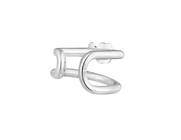 Dvojitá stříbrná single záušnice Icon Metal 1004486400
